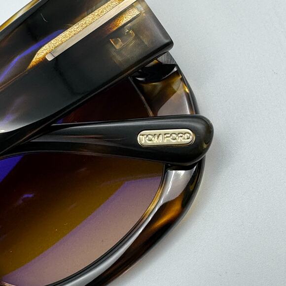 Tom Ford Sunglasses Carla-02 TF1220 55F Havana Square Frame Brown Gradient 52mm